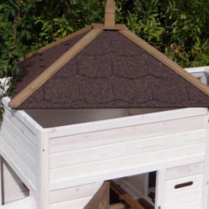 Verwijderbaar dak met dakleer kippenhok