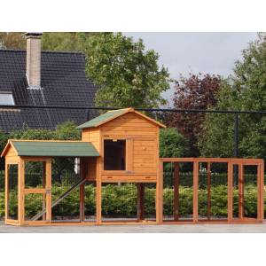 Konijnenhok Prestige Large met extra ren