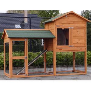 Konijnenhok Prestige Large anti knaag met ren links