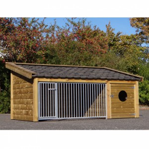 Hondenkennel Rex 1 met nachthok 341x182x163cm