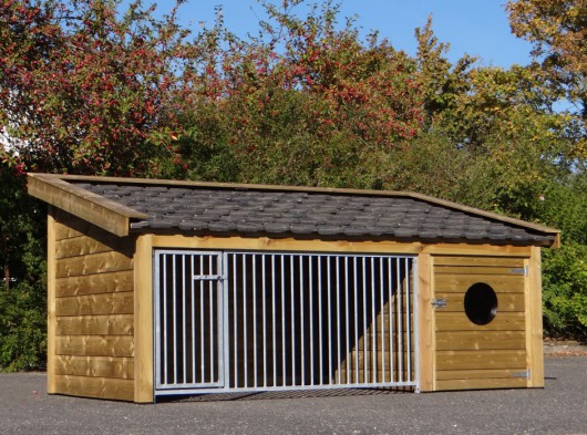 Hondenkennel Rex 1 met nachthok 341x182x163cm