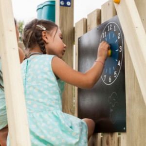 Krijtbord met klok | speeltoren | speeltoestel