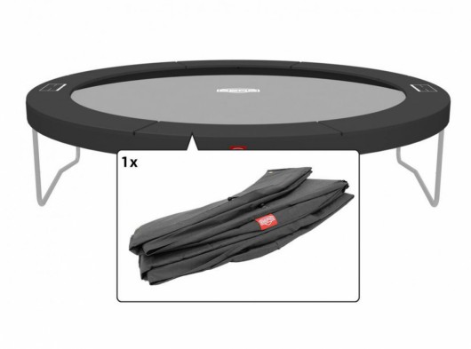 Trampolinerand BERG Champion Grijs | voor ronde trampoline | 330 - 430 cm