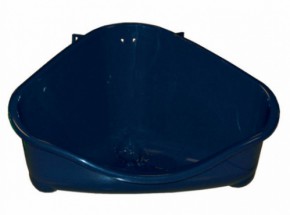 Konijnentoilet Blauw met haak Medium · 36x23x19cm