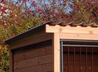 Kenneldak Lofty Extra 218 Douglas t.b.v. kennels met houtkader kenneldiepte 218cm