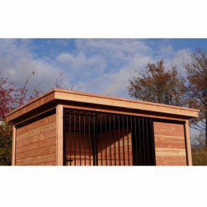 Kenneldak Lofty Luxe 218 Douglas t.b.v. kennels met houtkader kenneldiepte 218cm