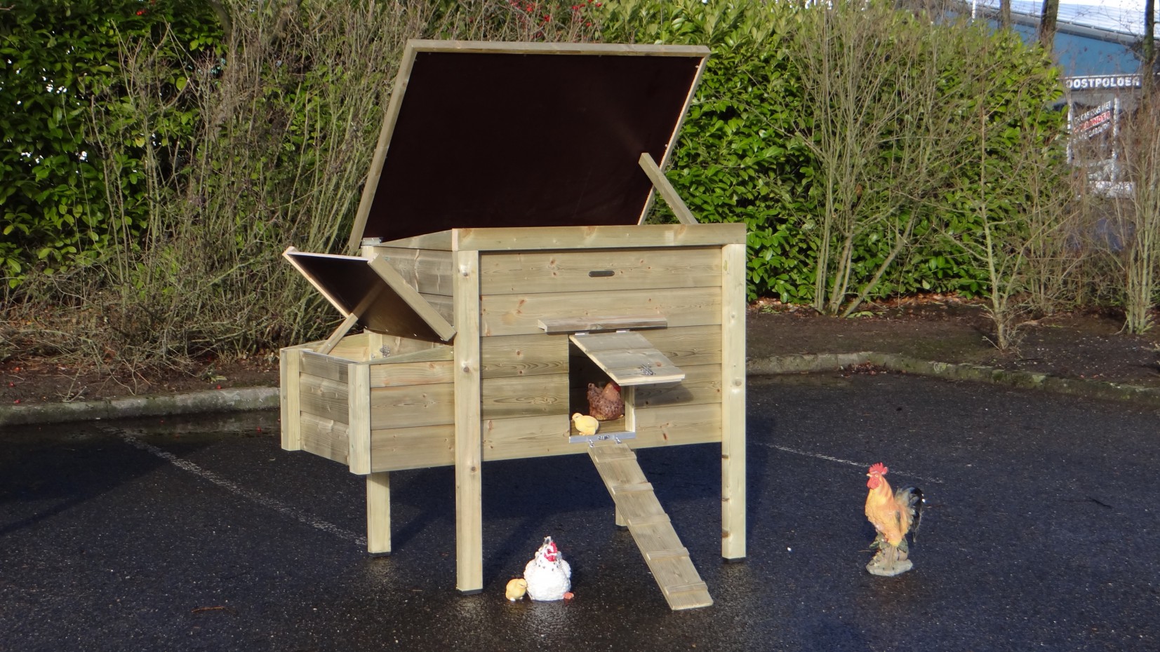 Kippenhok Chicky 2 Met Legnest Geïmpregneerd 145x84x125cm