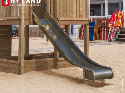 Glijbaan Hy-Land Steel Slide, RVS-glijbanen voor professioneel gebruik