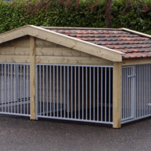 De hondenkennel Rex 2 bestaat uit 2 aparte kennels