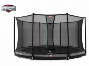BERG InGround trampoline Favorit Grijs - met net Comfort 380cm