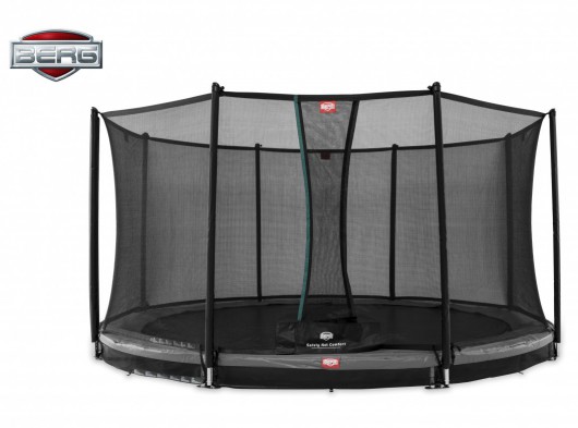 BERG InGround trampoline Favorit Grijs - met net Comfort 380cm