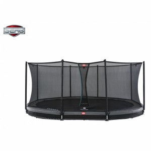 BERG InGround trampoline Grand Favorit Grijs - met net Comfort 520x340cm