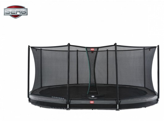 BERG InGround trampoline Grand Favorit Grijs - met net Comfort 520x340cm