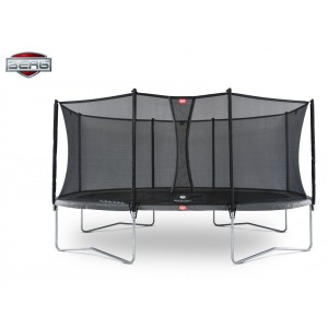 BERG trampoline Grand Favorit Grijs - met net Comfort 520x340cm