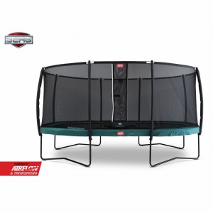 Trampoline BERG Grand Champion 520 Groen - met veiligheidsnet Deluxe 520x340cm