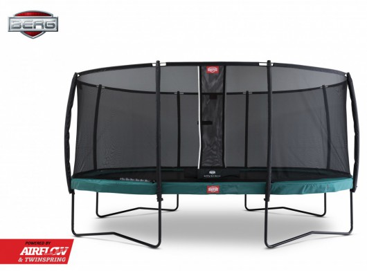Trampoline BERG Grand Champion 520 Groen - met veiligheidsnet Deluxe 520x340cm