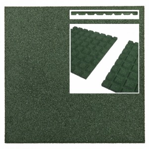 Rubber tegel groen 25mm 50x50cm