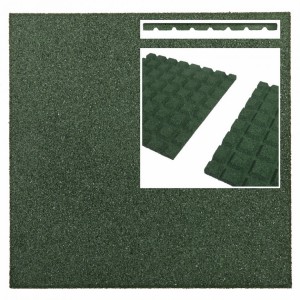 Rubber tegel groen 55mm 50x50cm