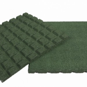 Rubber tegel groen 45mm 50x50cm