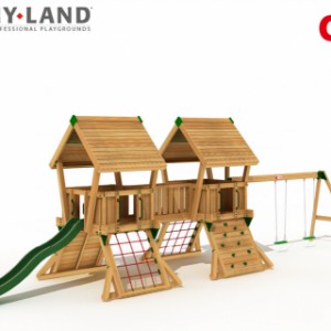 Hy-Land speeltoestel Q4S met schommelaanbouw