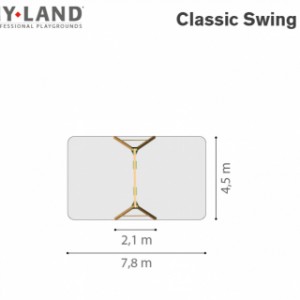 Afmeting schommel Hy-Land Classic Swing Set