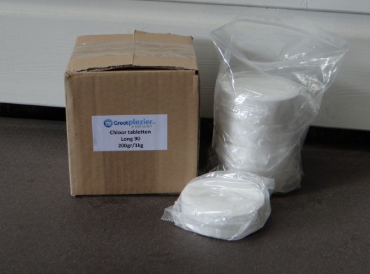 Chloortabletten long 90 200gr. 1 kg In zip-lock bag