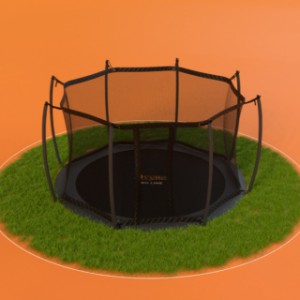 Trampoline Avyna Pro-Line FlatLevel met veiligheidsnet