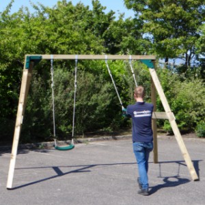 Houten schommel voor 2 gebruikers