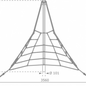 Afmetingen piramide klimnet 2,7m