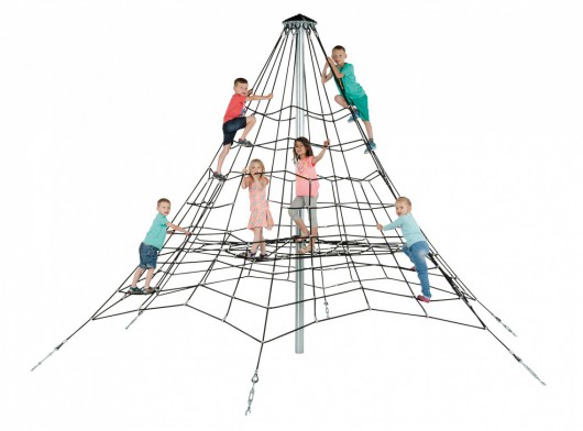 Klimnet Piramide in gewapend touw 3,5m