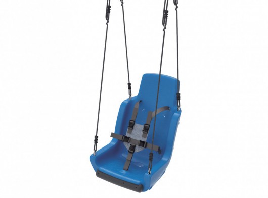 Kuipschommel voor personen met een handicap | Met touwen en veiligheidsgordel | Blauw