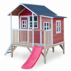 Speelhuis met glijbaan - EXIT Loft 350 rood