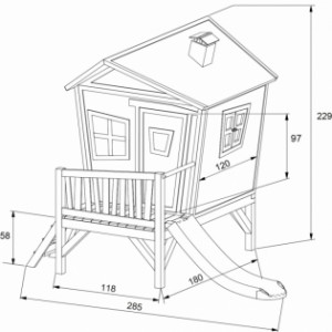 Speelhuisje Iris | afmetingen