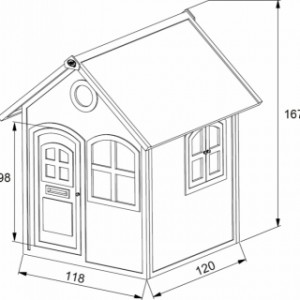 Speelhuisje Julia - afmetingen