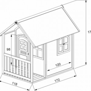 Speelhuis AXI Alex - afmetingen