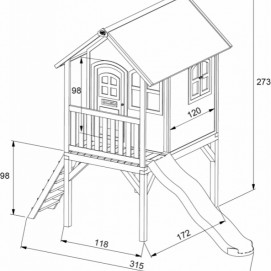 Speelhuis Laura - afmetingen