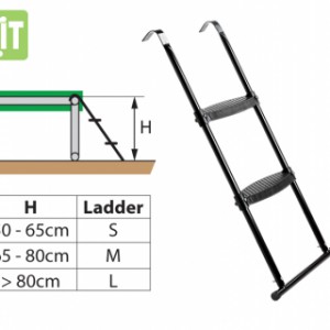 Exit trampoline ladder