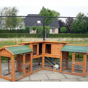 Plexiglas Isolatie Set voor konijnenhok Maurice met 2 extra rennen