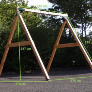 Houten schommel Succes, afbeelding met diverse afmetingen