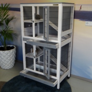 SHOWMODEL - konijnenhok Beau White-Grey 83x54x156cm