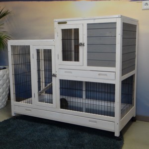 SHOWMODEL - konijnenhok Esmee White-Grey 120x60x106cm