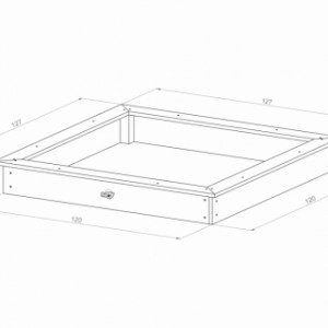 Afmetingen houten zandbak Sandy
