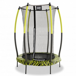 Trampoline EXIT Tiggy junior - groen/zwart - met veiligheidsnet - Ø140cm