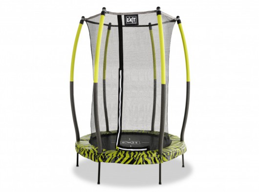 Trampoline EXIT Tiggy junior - groen/zwart - met veiligheidsnet - Ø140cm