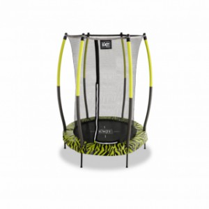 Trampoline EXIT Tiggy junior - groen/zwart - met veiligheidsnet - Ø140cm