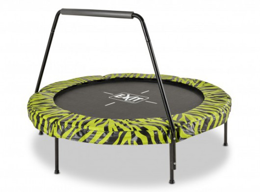 Trampoline EXIT Tiggy junior groen/zwart - met beugel - Ø140cm