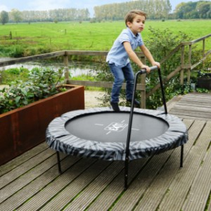 Trampoline EXIT Tiggy junior grijs - met beugel Ø140cm