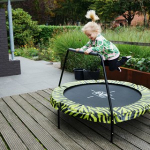 Trampoline EXIT Tiggy junior groen/zwart - met beugel - Ø140cm