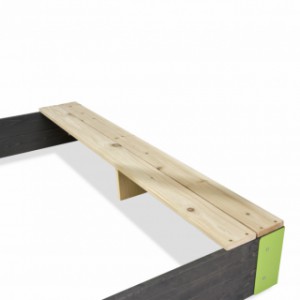 Houten zandbak met keuken | houten bankje