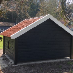 groot schuilhok voor varkens, schapen, geiten of andere boerderij dieren